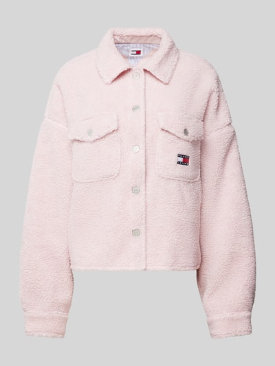 Tommy Jeans Relaxed fit overhemdjack van fleece Roze - 2