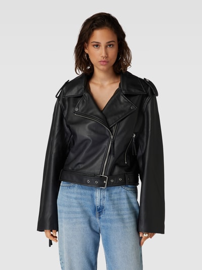 Gina Tricot Jack in leerlook, model 'Basic biker'  - 4