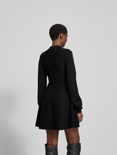 ROTATE Strickkleid mit Label-Detail Black 5