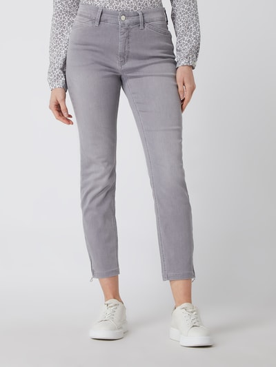 MAC Straight fit jeans met stretch, model 'Dream Chic' Lichtgrijs - 4