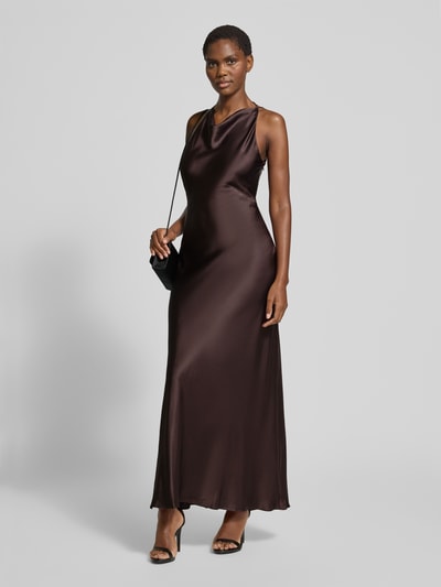 Forever New Abendkleid mit Wasserfall-Ausschnitt Modell 'Aria' Dunkelbraun 1