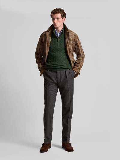 Polo Ralph Lauren Regular Fit Troyer aus Woll-Kaschmir-Mix Dunkelgruen 1