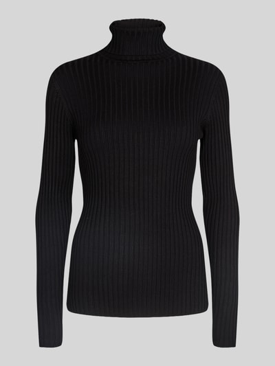 Soyaconcept Rollkragenpullover mit Rippstrickstruktur Black 2