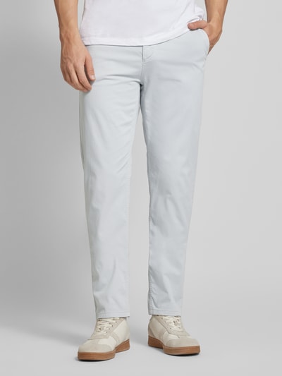 BOSS Orange Slim fit chino met labeldetail Lichtgrijs - 4