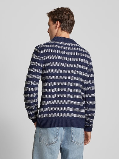 Casual Friday Gebreide pullover met turtleneck, model 'Karl' Marineblauw - 5