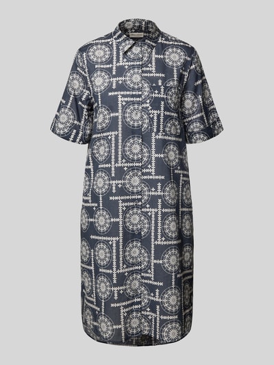 Marc O'Polo Relaxed Fit Hemdblusenkleid aus Baumwoll-Voile Dunkelblau 2