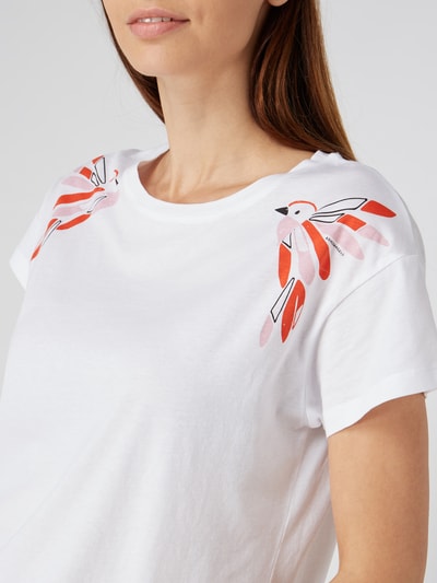 Armedangels Shirt mit Vogel-Prints Weiss 5