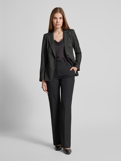 Tom Tailor Shaped Fit Blazer in Melange-Optik mit 1-Knopf-Verschluss Black 1