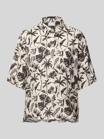 Jake*s Collection Relaxed Fit Bluse mit 1/2-Arm Beige 2