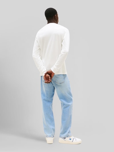 Tommy Jeans Slim Fit Langarmshirt aus reiner Baumwolle Offwhite 5