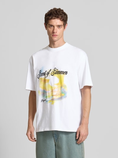 Pegador Oversized T-shirt met labelprint Wit - 4