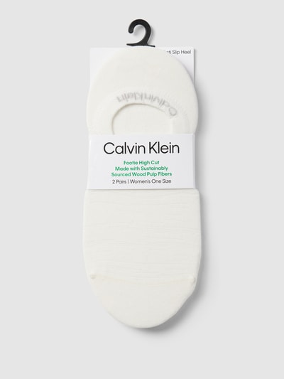 CK Calvin Klein Füßlinge mit Strukturmuster im 2er-Pack Weiss 3
