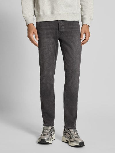 Jack & Jones Jeansy barwione o kroju slim fit Ciemnoszary 4