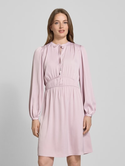 BOSS Orange Sukienka taliowana o długości do kolan z satyny model ‘DECLY’ Różowy 4