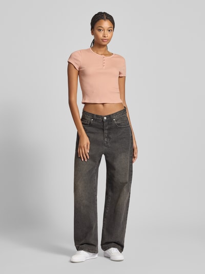 Review T-shirt z okrągłym dekoltem Brudnoróżowy 1