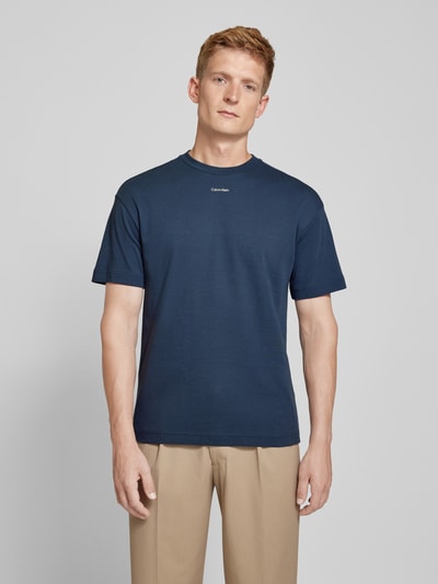 CK Calvin Klein T-shirt met labelprint Blauw - 4