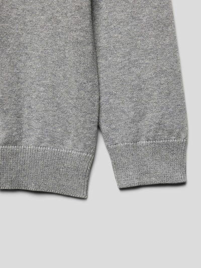 Mango Strickpullover mit Stehkragen Modell 'Harry' Mittelgrau meliert 2