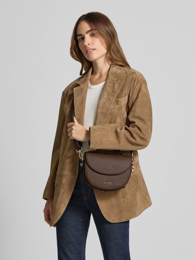 Hey Marly Handtas van een mix van runderleer, model 'Soul Sister' Donkerbruin - 1