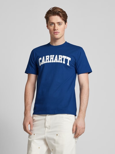 Carhartt Work In Progress T-shirt met labelprint Koningsblauw - 4