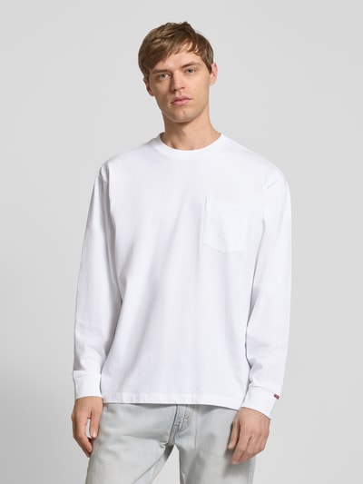 Levi's® Longsleeve mit Label-Stitching Weiss 4