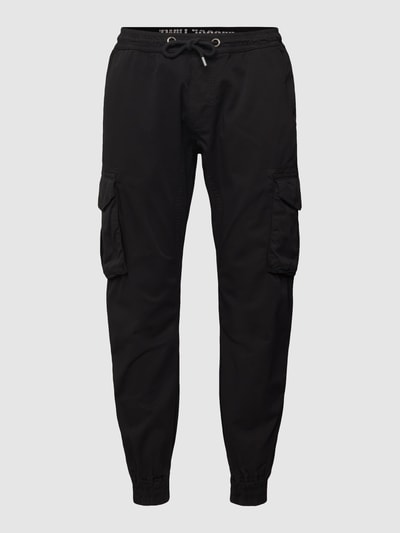 Alpha Industries Cargohose mit Label-Details Modell 'Twill' Black 2