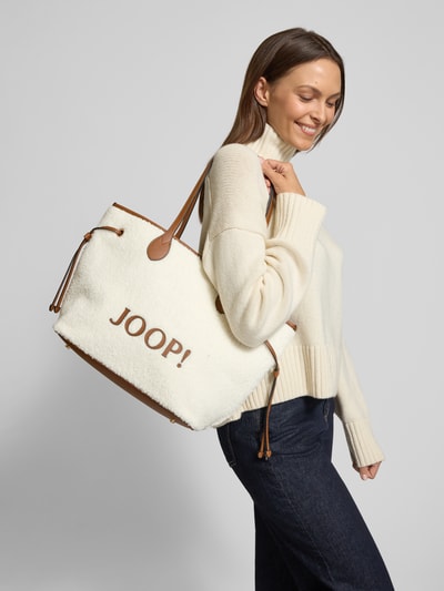 JOOP! Torba shopper z detalem z logo model ‘lanoso’ Écru 1
