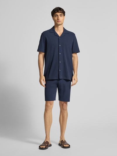 Christian Berg Men Regular Fit Freizeithemd mit Reverskragen Marine 1