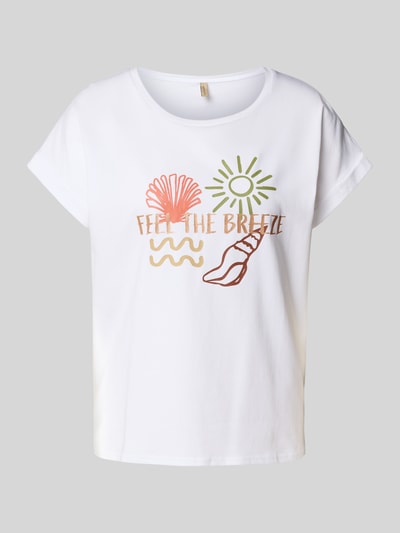 Soyaconcept T-Shirt mit Rundhalsausschnitt Modell 'RINA' Weiss 2