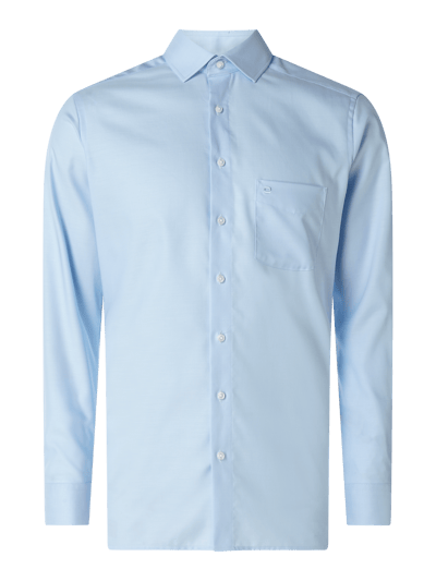 OLYMP Regular Fit Business-Hemd aus Twill Bleu 1