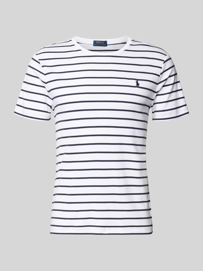 Produktfoto, Regular Fit T-Shirt aus reiner Baumwolle von Polo Ralph Lauren mit Allover-Streifenmuster, Logo-Stitching, Rundhals, Kurzarm.