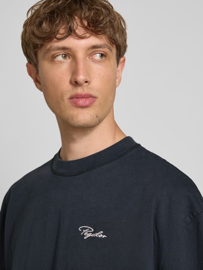 Pegador Oversized T-Shirt mit Label-Stitching Modell 'Signar' Black 3