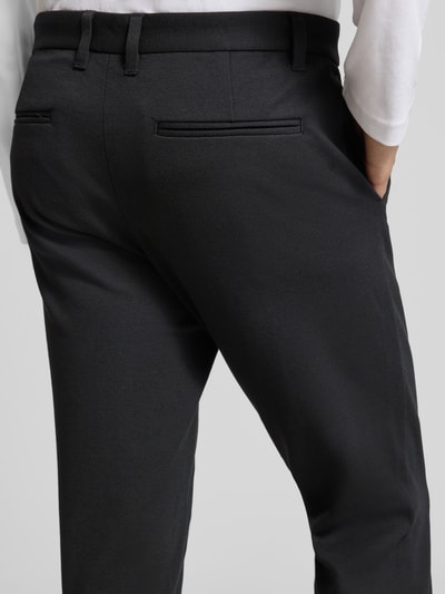 Lindbergh Korte stoffen broek met Franse steekzakken Zwart - 3