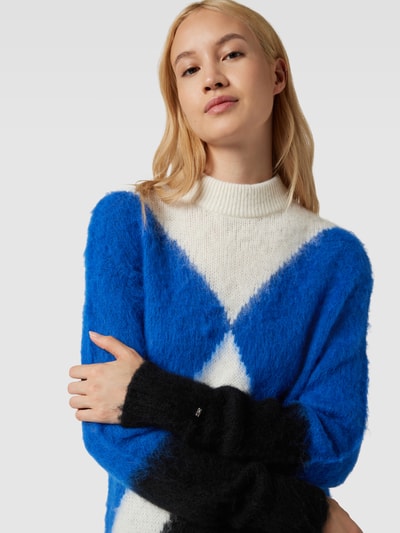 Tommy Hilfiger Gebreide pullover in two-tone-stijl, model 'EXPLODED ARGYLE' Koningsblauw - 3