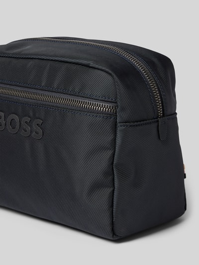 BOSS Kulturtasche mit Label-Detail Modell 'Catch_3.0' Dunkelblau 2