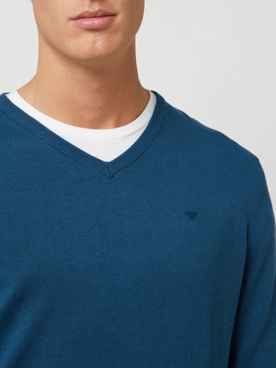 Tom Tailor Pullover mit V-Ausschnitt  Blau Melange 3