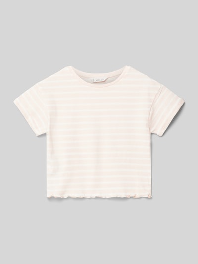 Mango T-Shirt mit Streifenmuster Rosa 1