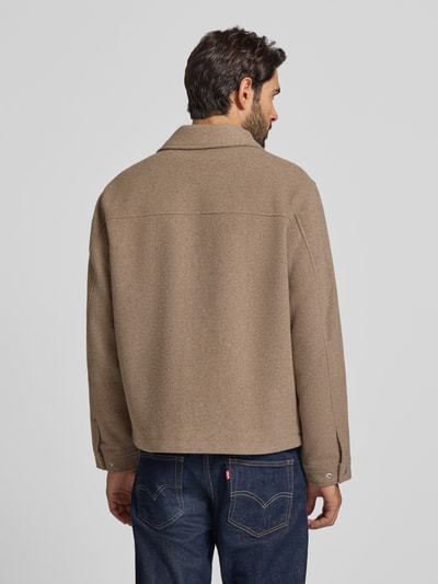 JACK & JONES Premium Krój regular fit koszula-kurtka z kieszeniami na piersi Model 'WAKEFIELD' Szarobrązowy 5