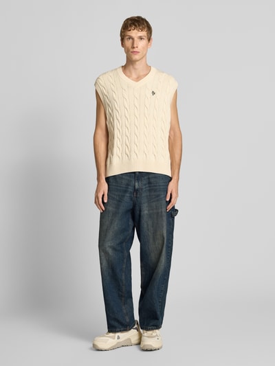 REVIEW Baggy fit jeans met Franse steekzakken Donkerblauw - 1