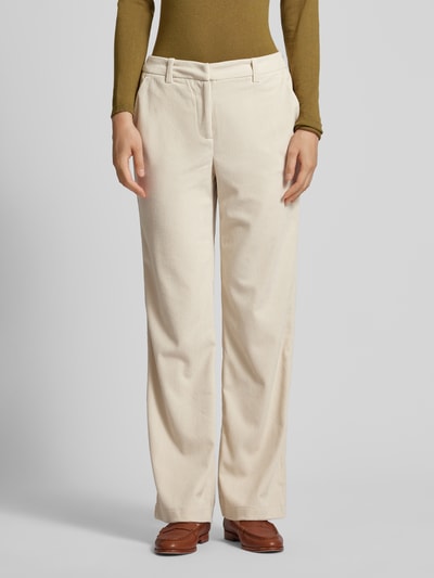 Vero Moda Straight Fit Cordhose mit Schiebehaken und Reißverschluss Modell 'NORA' Beige 4