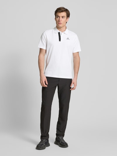 FIRE + ICE Poloshirt mit Label-Print Modell 'Ramon' Weiss 1