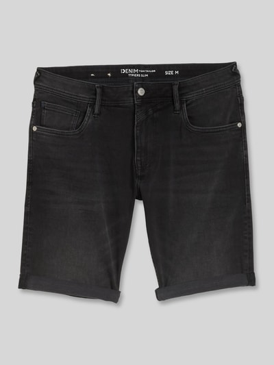 Tom Tailor Denim Szorty jeansowe o kroju slim fit z mieszanki bawełny model 'TTPIERS SLIM' Czarny 2