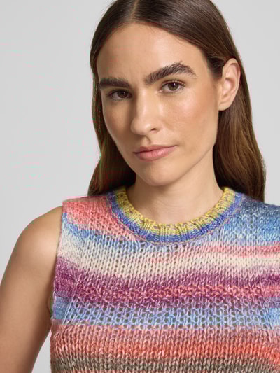 LOLLYS LAUNDRY Gebreid shirt met ronde hals, model 'Dova' Oranje - 3