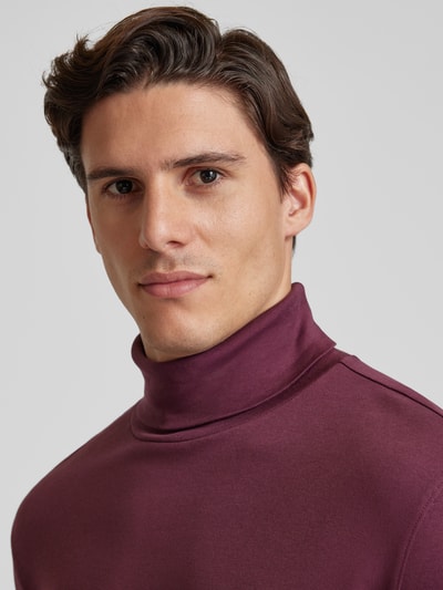 Christian Berg Men Shirt met lange mouwen en col Donkerrood - 3