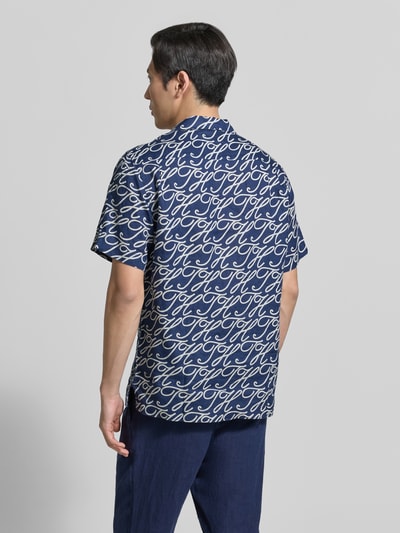 Tommy Hilfiger Regular Fit Freizeithemd aus reinem Leinen Modell 'LINEN CAMP COLLAR' Marine 5