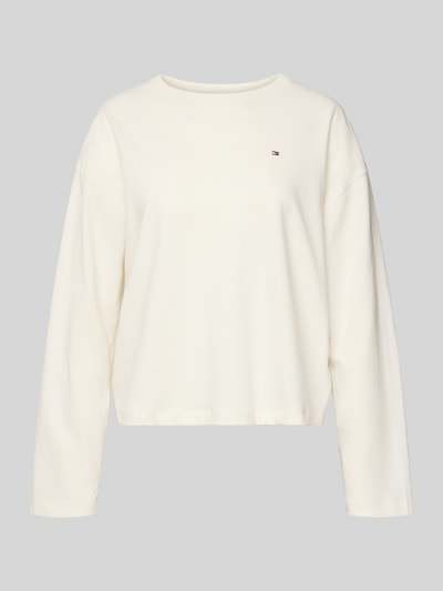 Produktfoto, Comfort Fit Góra od piżamy z czystej bawełny od TOMMY HILFIGER, efekt: jednolity kolor, dżersej, detal z logo, długi rękaw