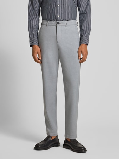 SELECTED HOMME Slim fit chino met viscose, model '175' Lichtgrijs gemêleerd - 4