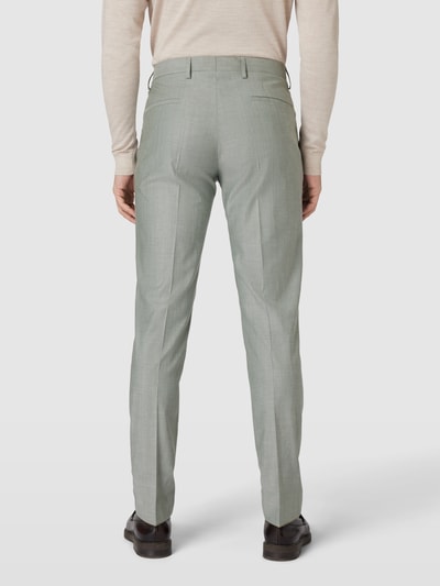 Roy Robson Modern fit pantalon met persplooien Lindegroen - 5