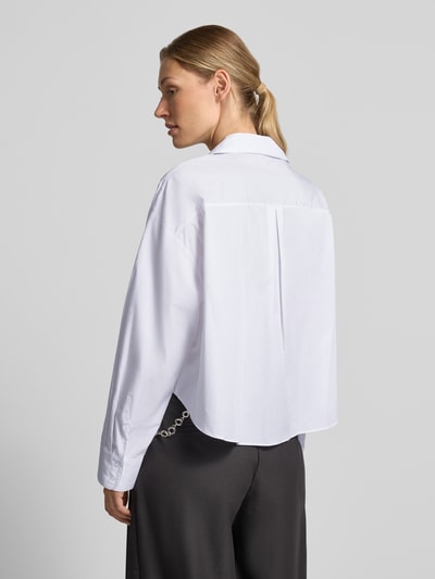 MANGO Relaxed Fit Hemdbluse aus Viskose-Mix Modell 'Anna' Offwhite 5