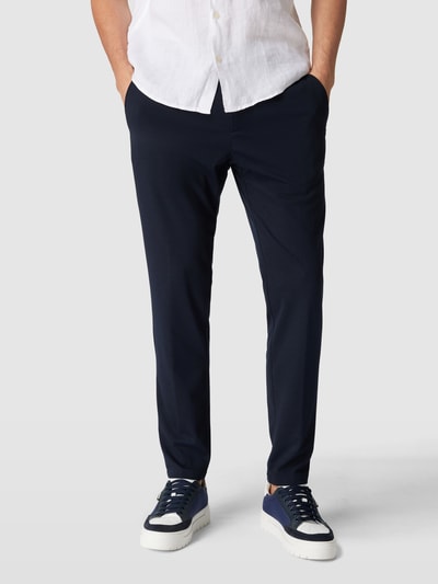 s.Oliver BLACK LABEL Chino met paspelzakken Marineblauw - 4