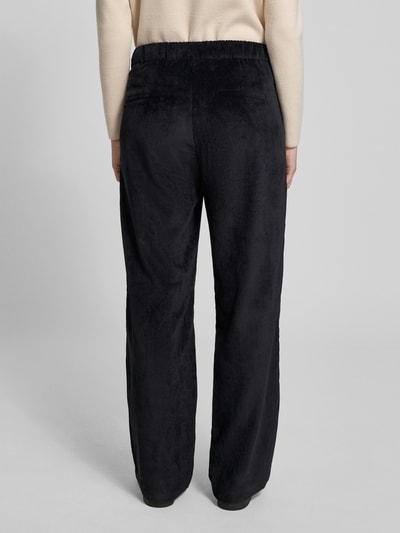 MAC Flared corduroy broek met paspelzakken aan de achterkant, model 'CHIARA' Zwart - 5